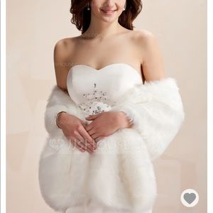 White fur Shawl